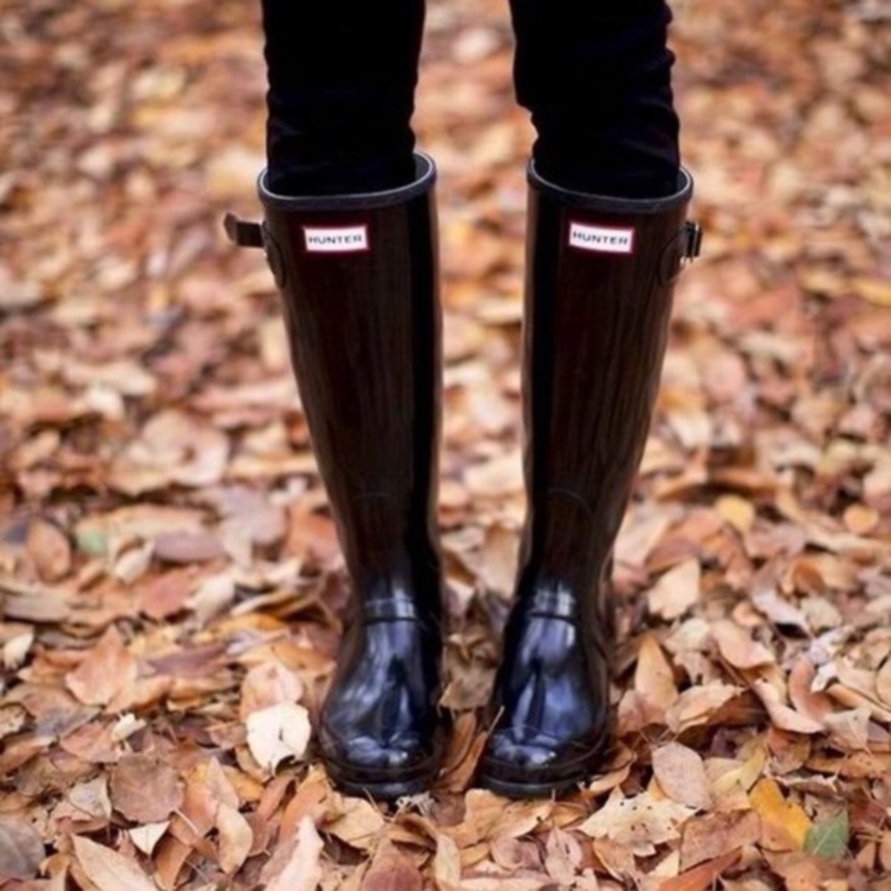 Hunter Adjustable Black Tall Rain Boot